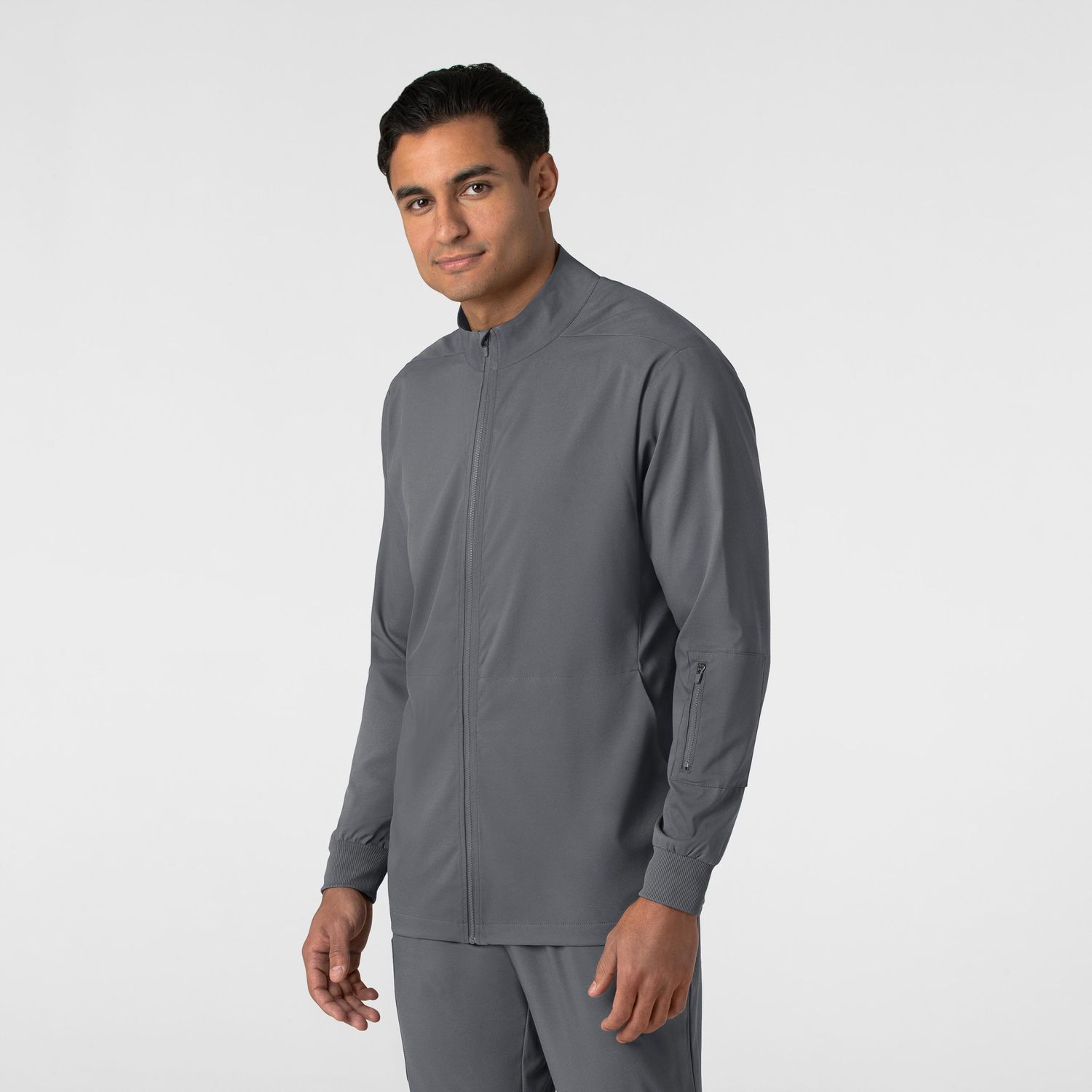 Casacca uomo 8351 manica lunga e zip pewter