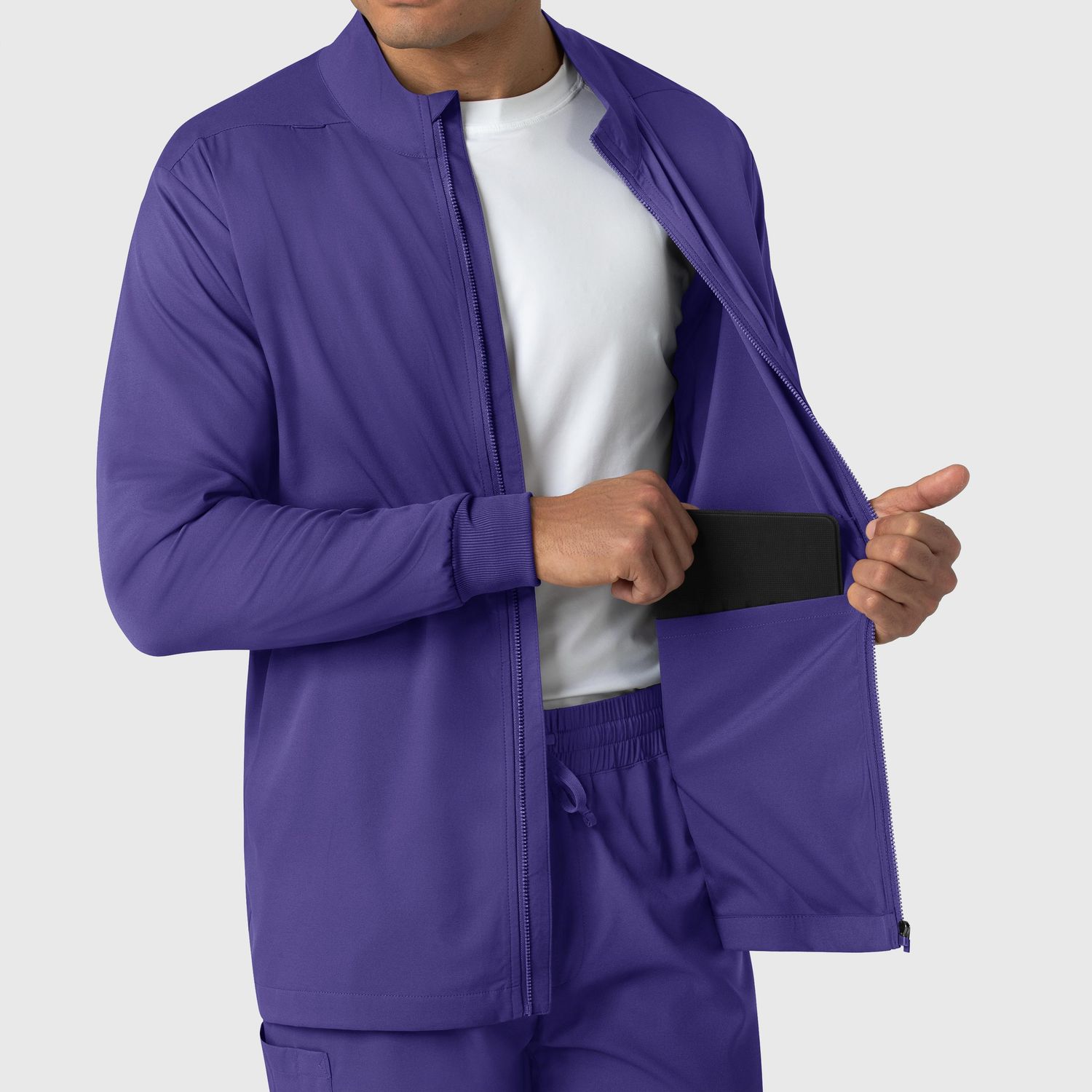 Casacca uomo 8351 manica lunga e zip grape