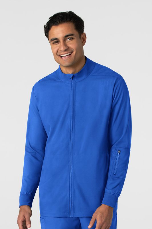 Casacca uomo 8351 manica lunga e zip royal blue