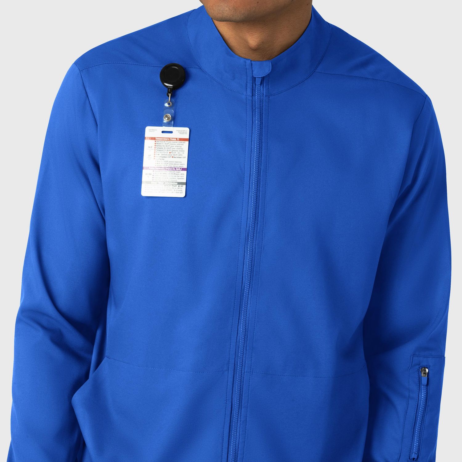 Casacca uomo 8351 manica lunga e zip royal blue