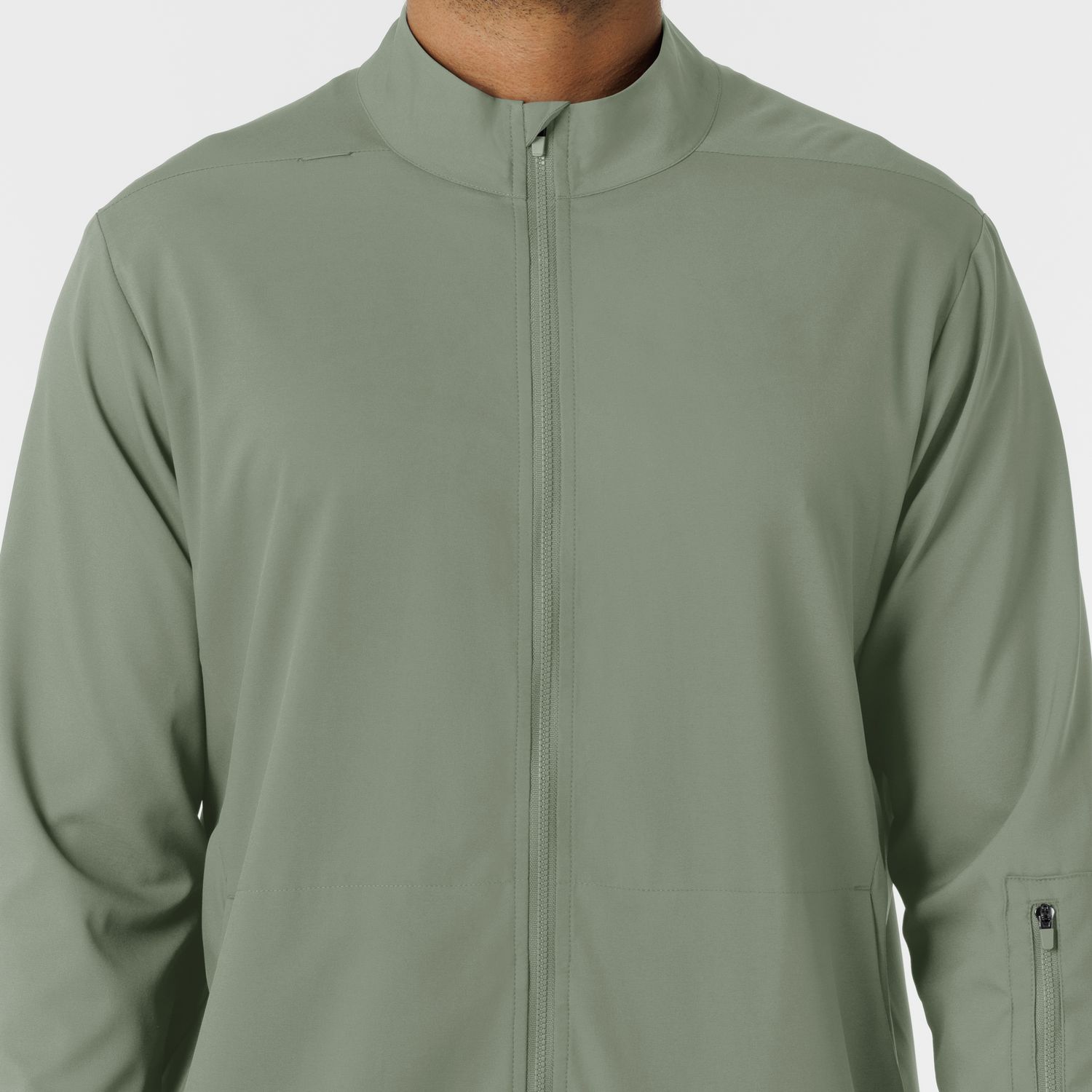 Casacca uomo 8351 manica lunga e zip sage