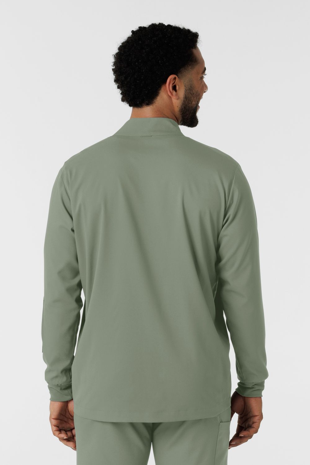 Casacca uomo 8351 manica lunga e zip sage