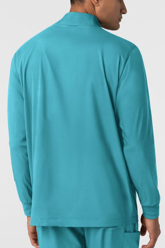 Casacca uomo 8351 manica lunga e zip teal blue