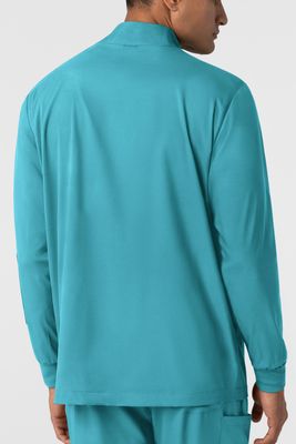Casacca uomo 8351 manica lunga e zip teal blue