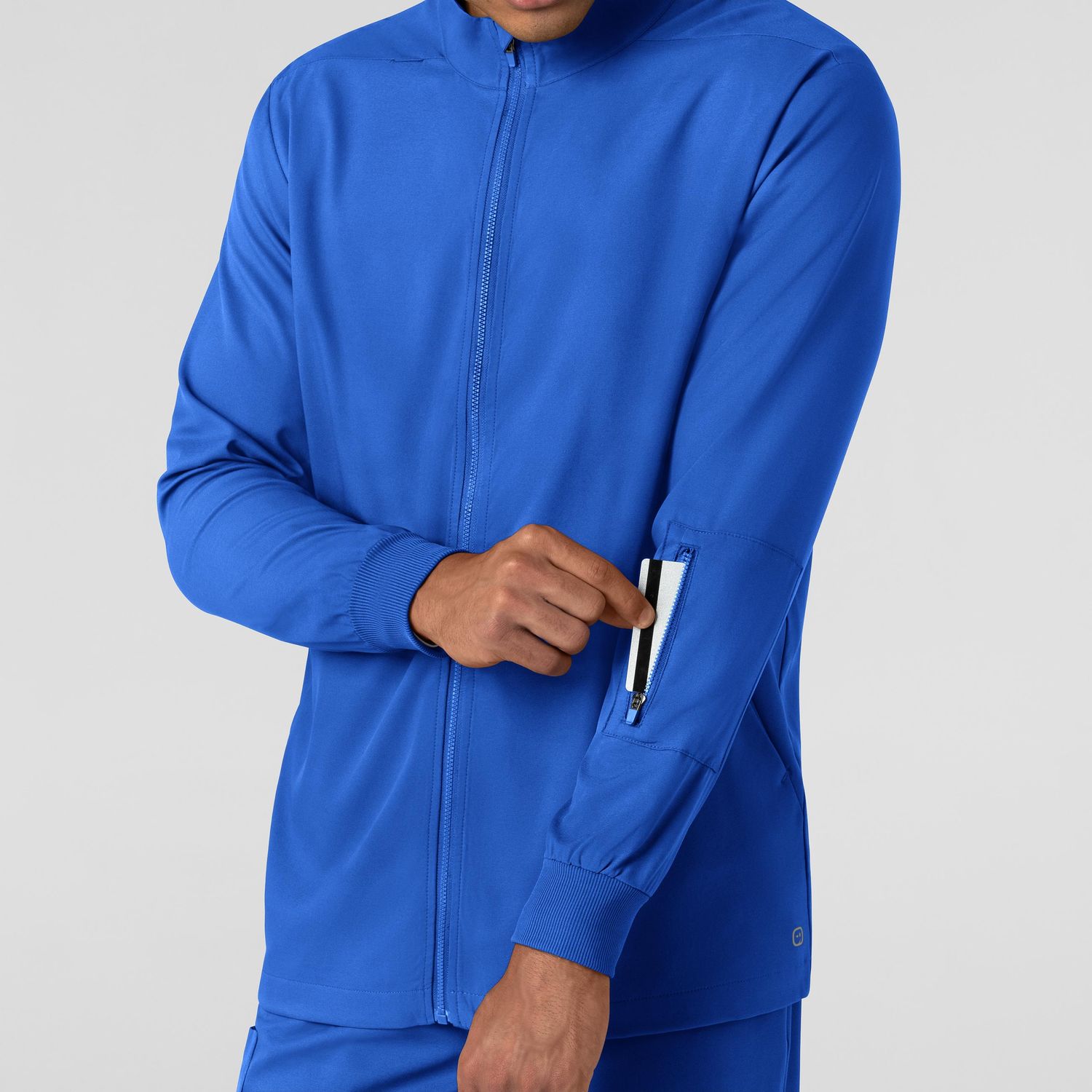 Casacca uomo 8351 manica lunga e zip royal blue