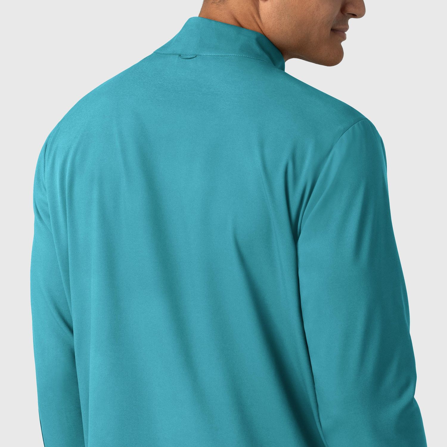 Casacca uomo 8351 manica lunga e zip teal blue