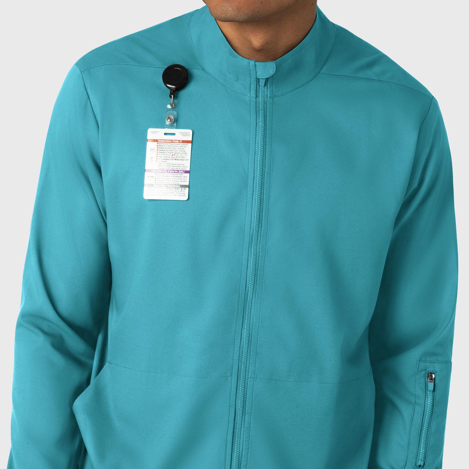 Casacca uomo 8351 manica lunga e zip teal blue