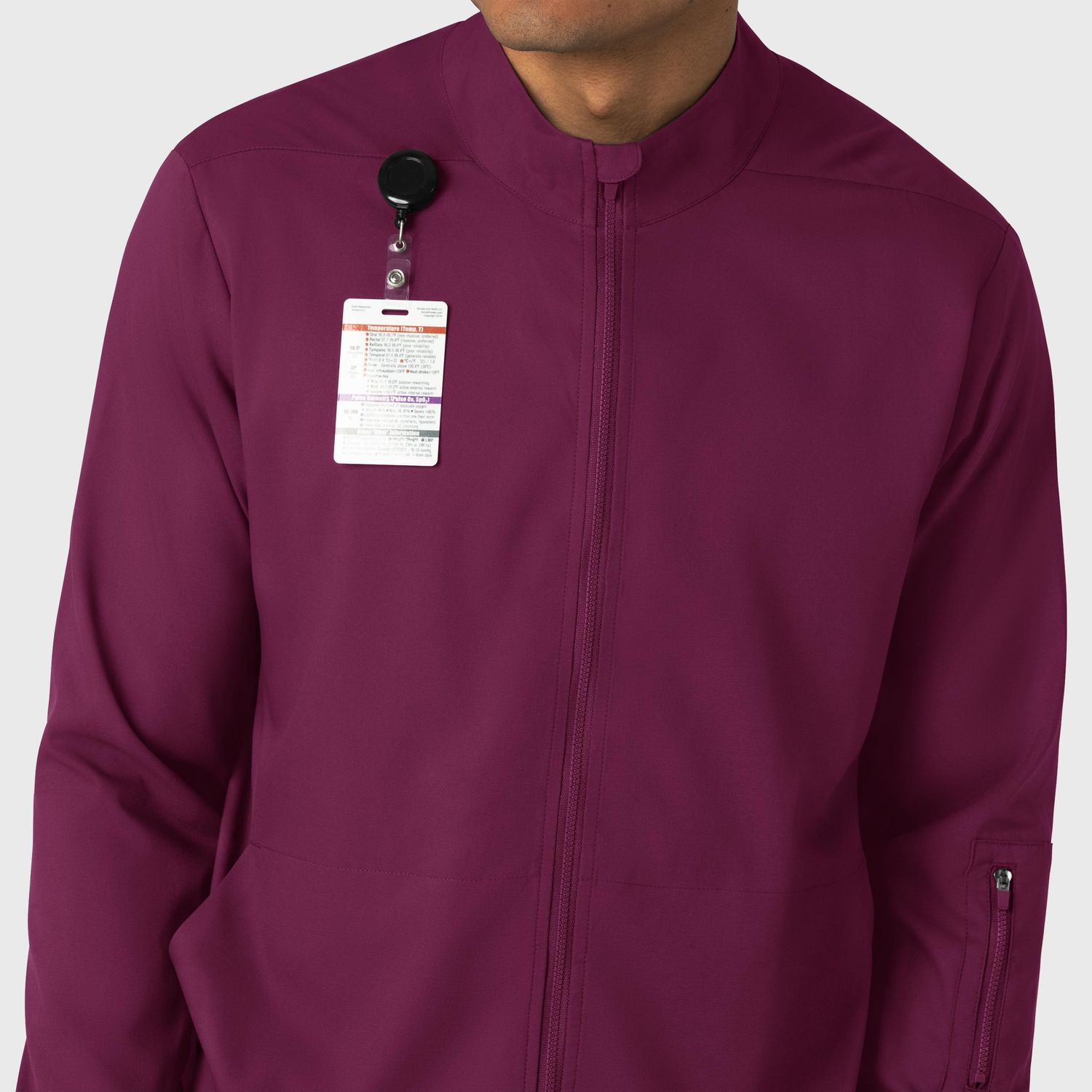 Casacca uomo 8351 manica lunga e zip wine