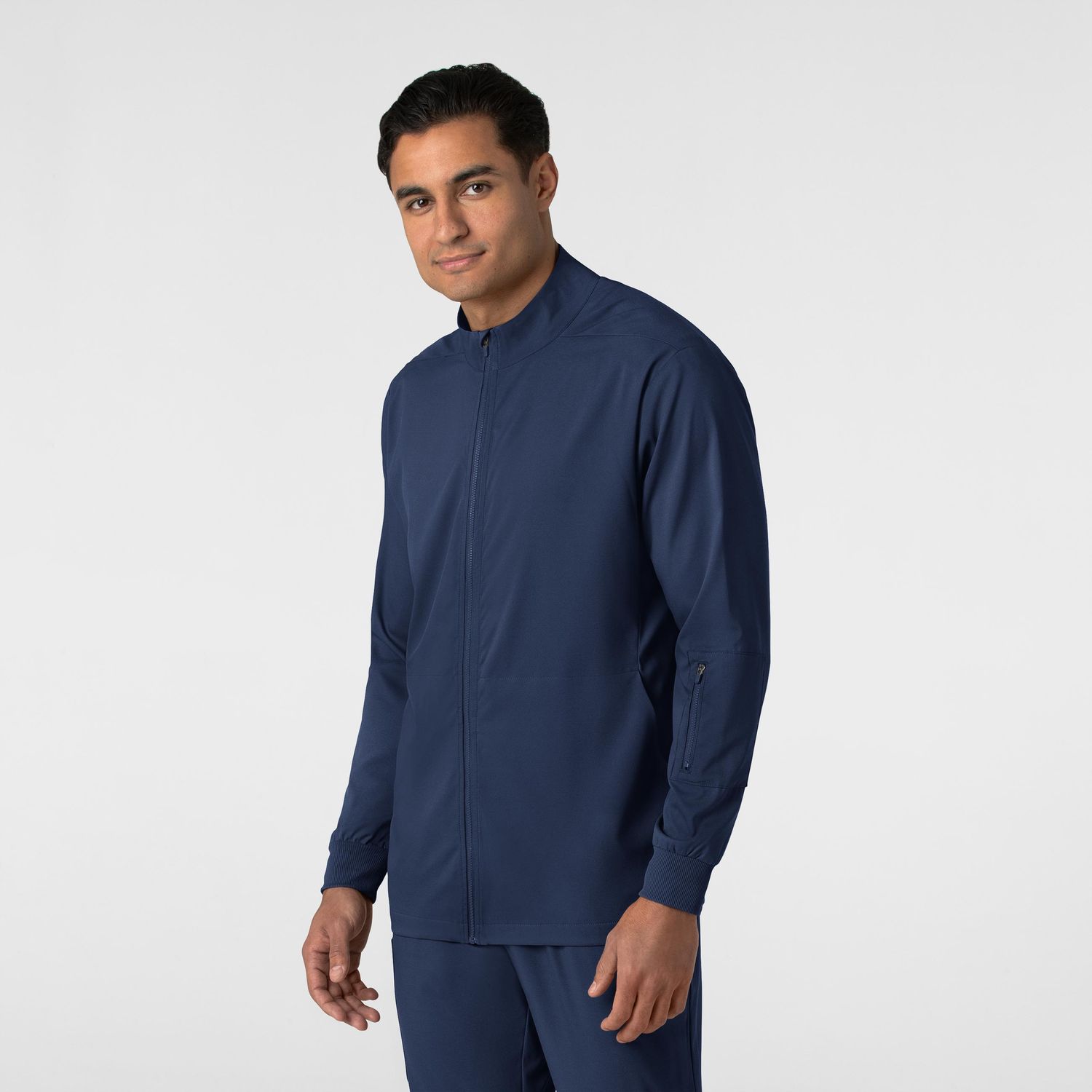 Casacca uomo 8351 manica lunga e zip navy blue