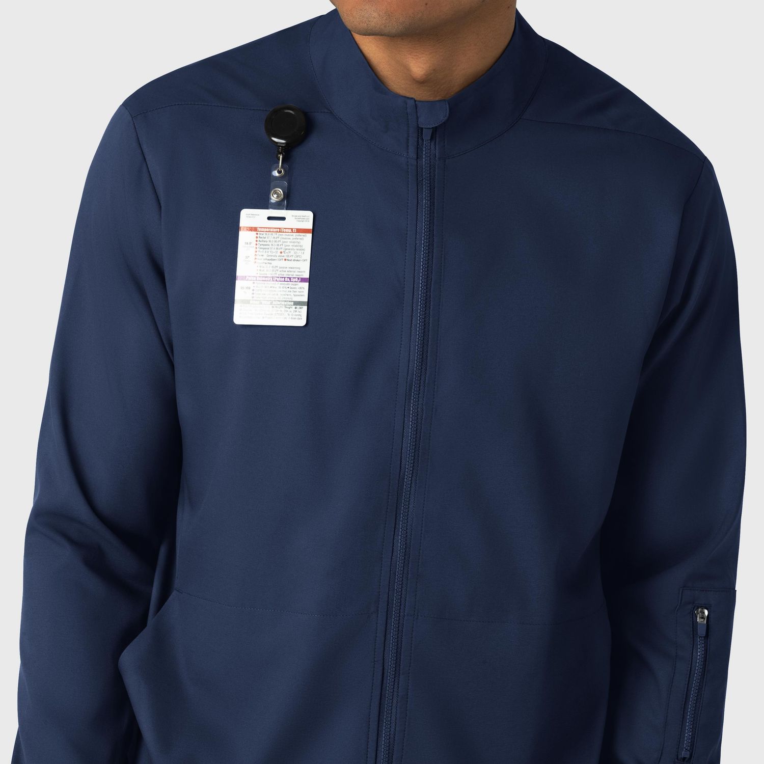 Casacca uomo 8351 manica lunga e zip navy blue