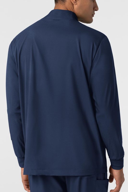 Casacca uomo 8351 manica lunga e zip navy blue