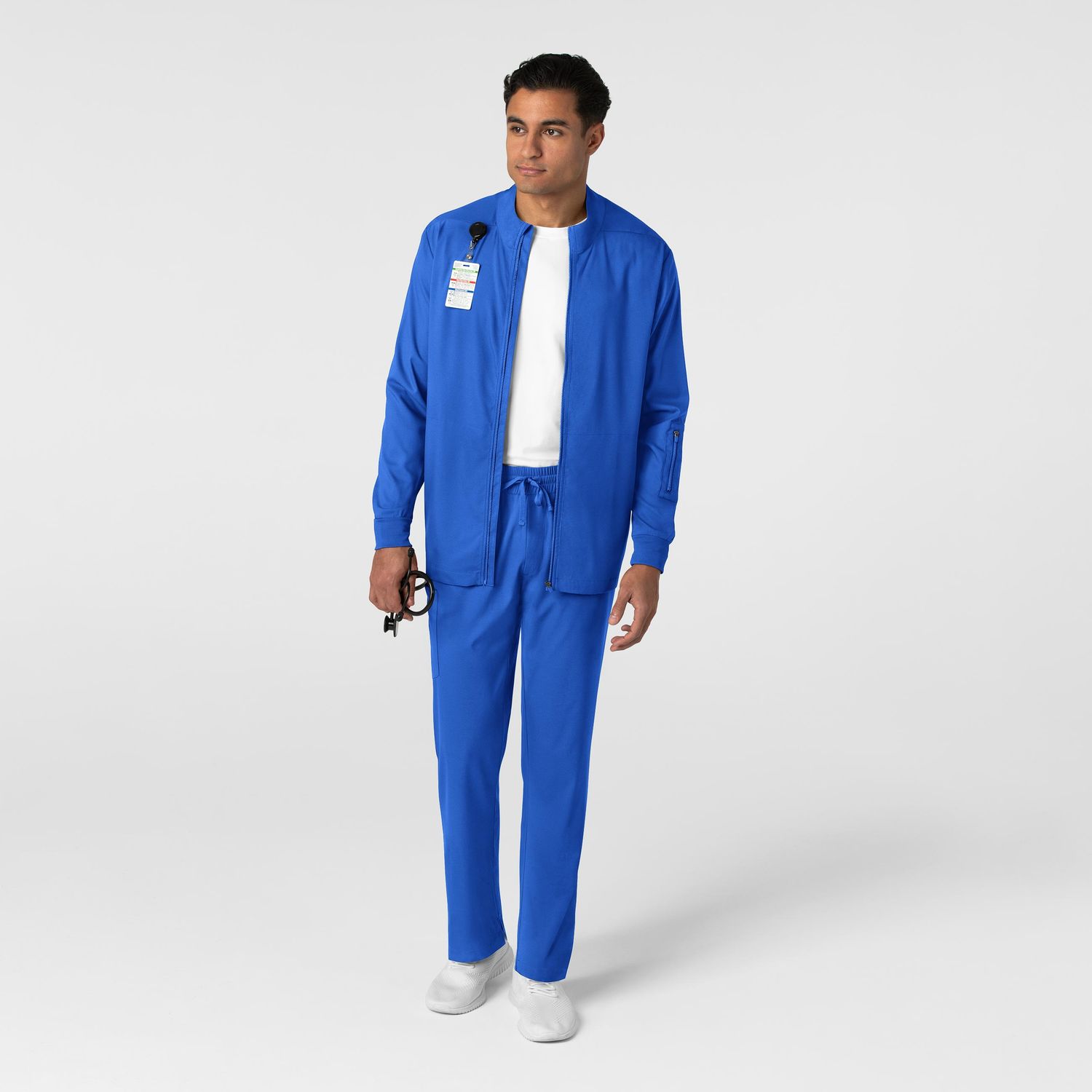 Casacca uomo 8351 manica lunga e zip royal blue