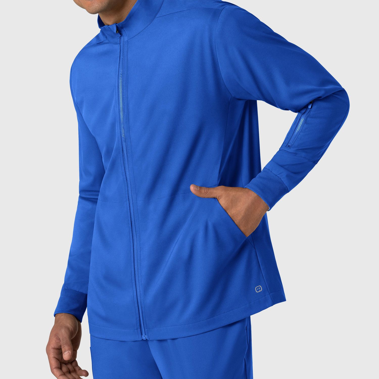 Casacca uomo 8351 manica lunga e zip royal blue