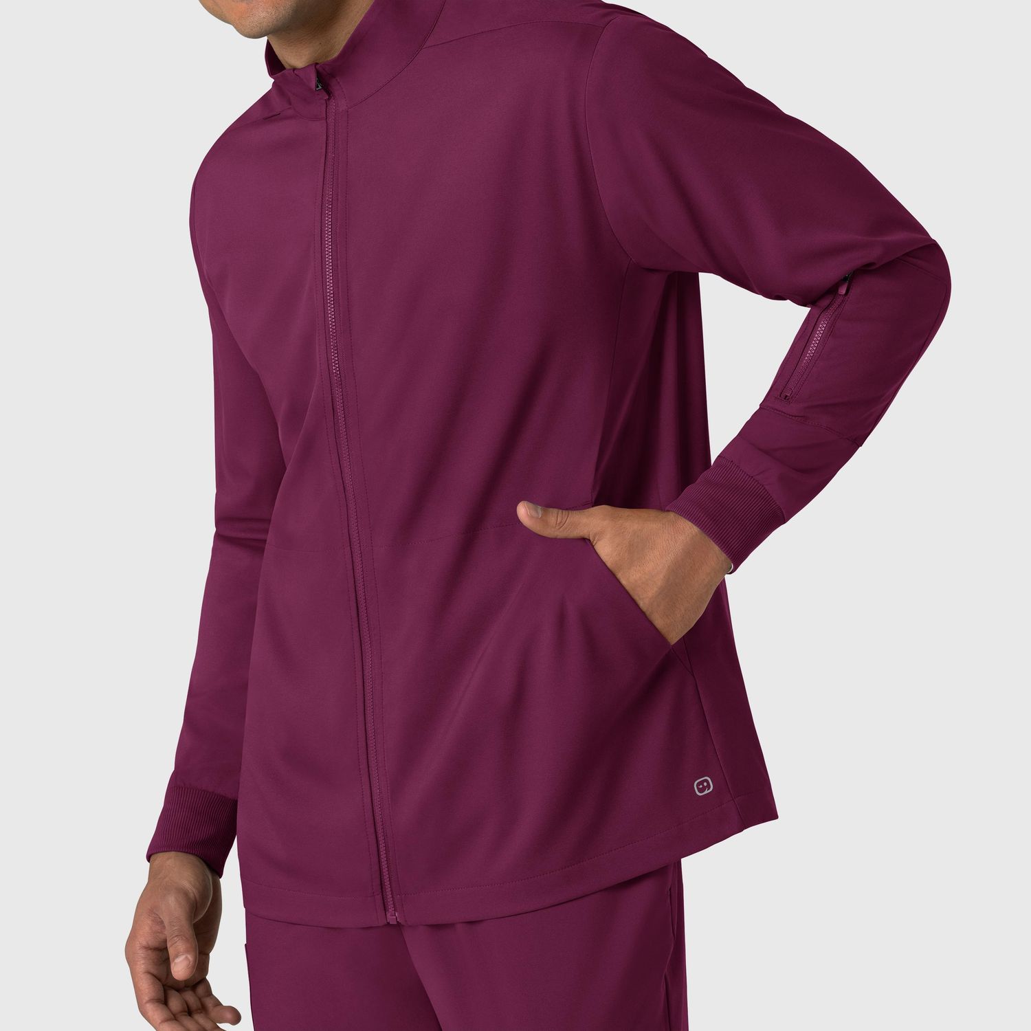 Casacca uomo 8351 manica lunga e zip wine