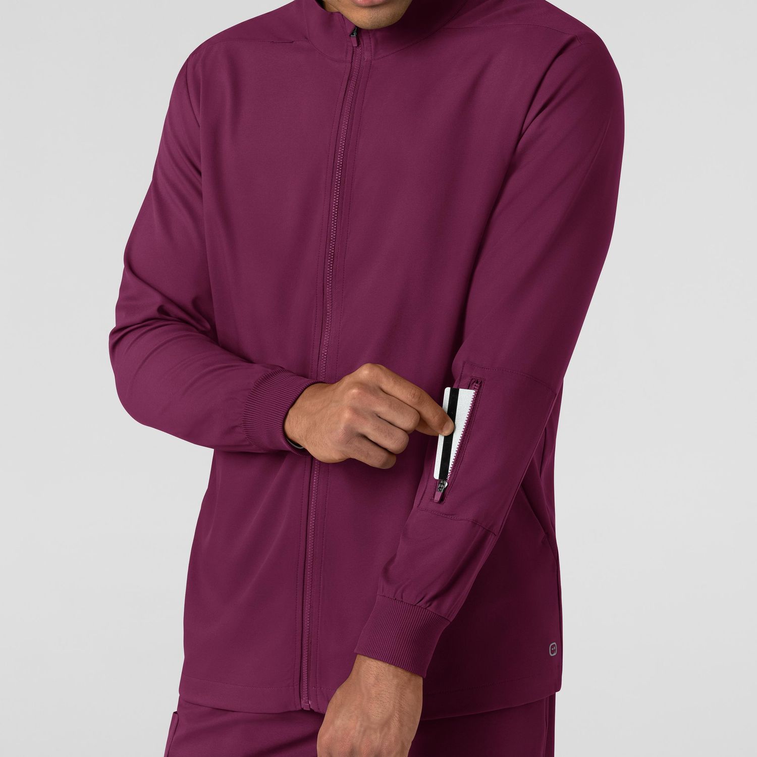 Casacca uomo 8351 manica lunga e zip wine