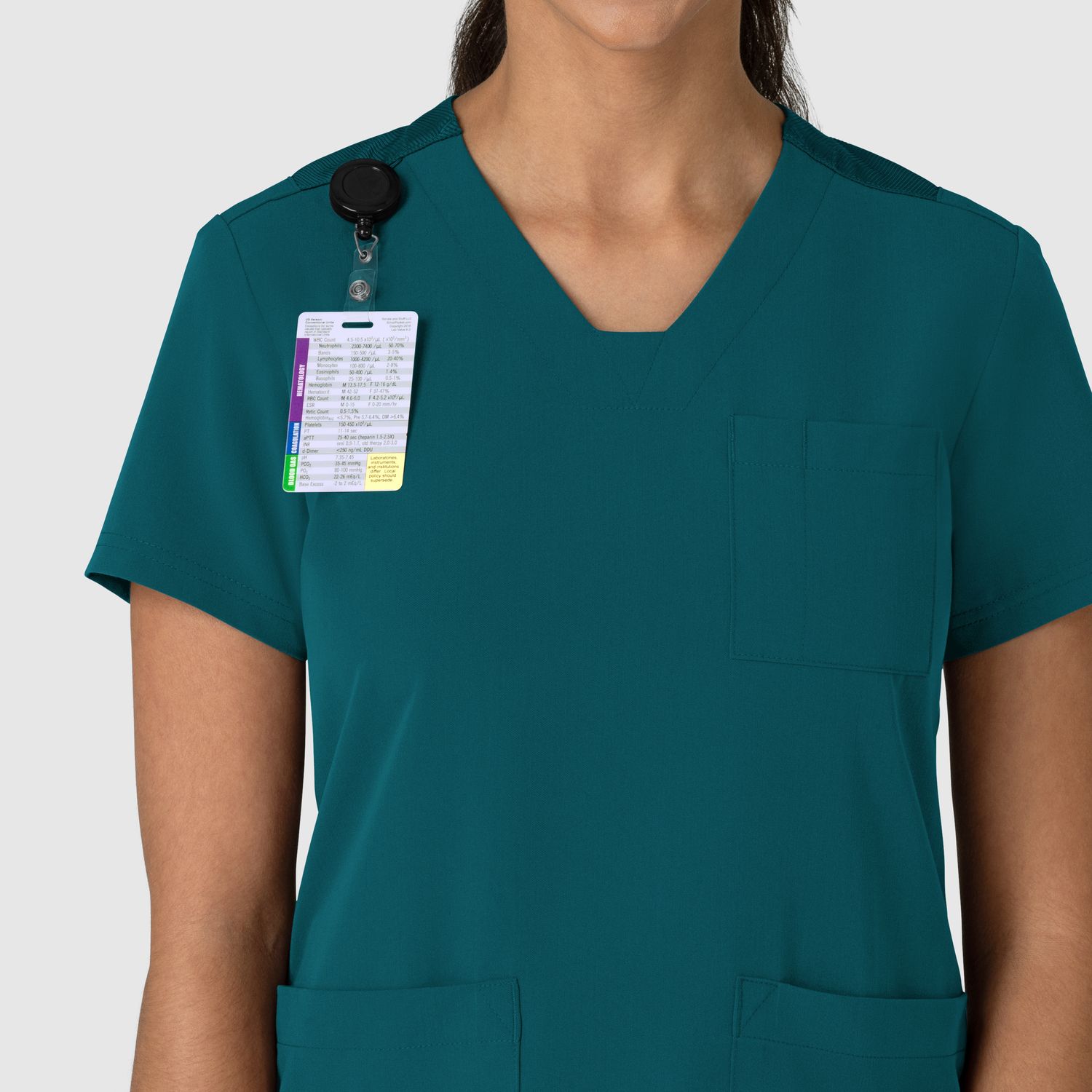 Casacca donna 6132 scollo a V caribbean blue