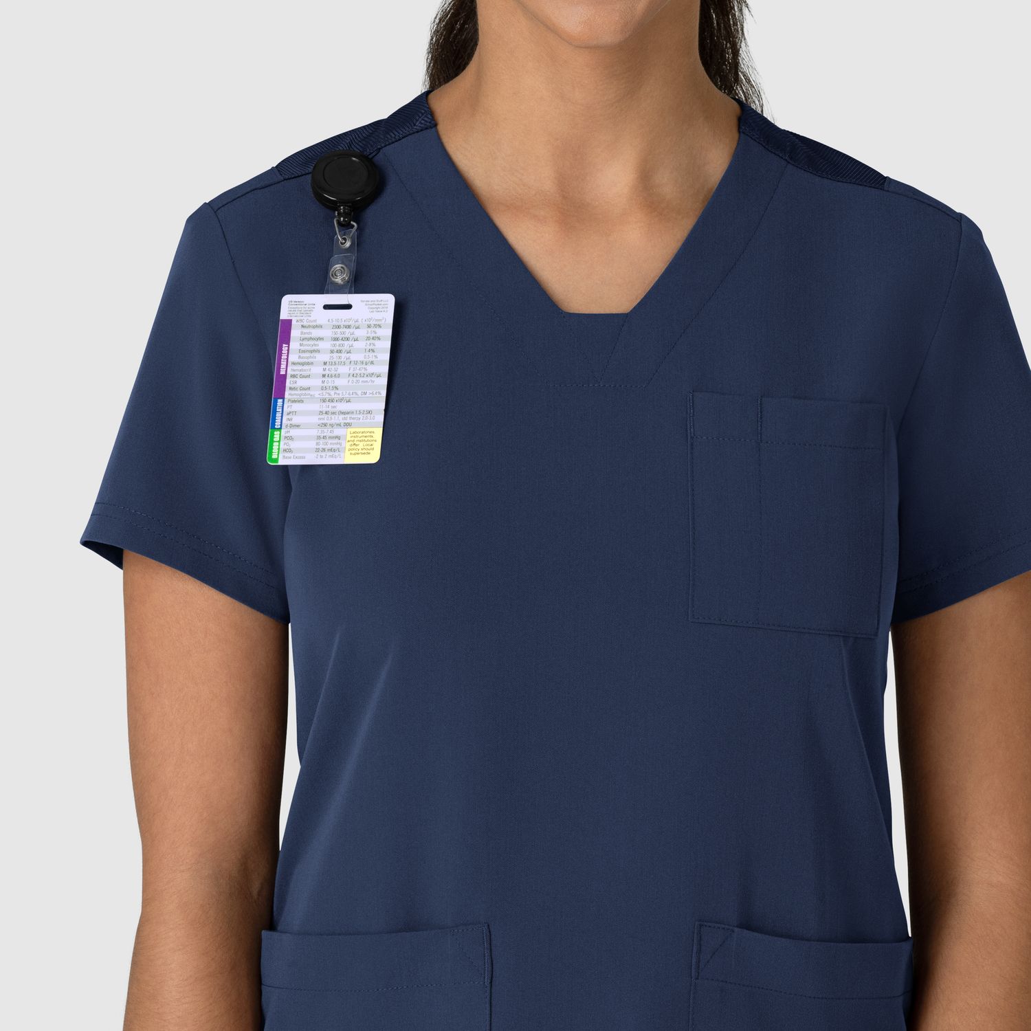 Casacca donna 6132 scollo a V navy blue