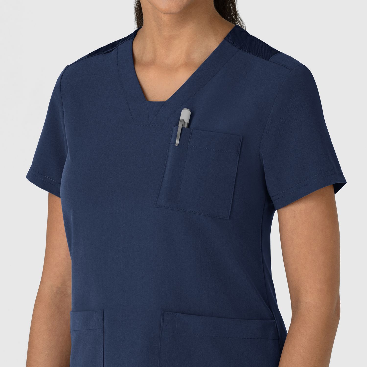 Casacca donna 6132 scollo a V navy blue