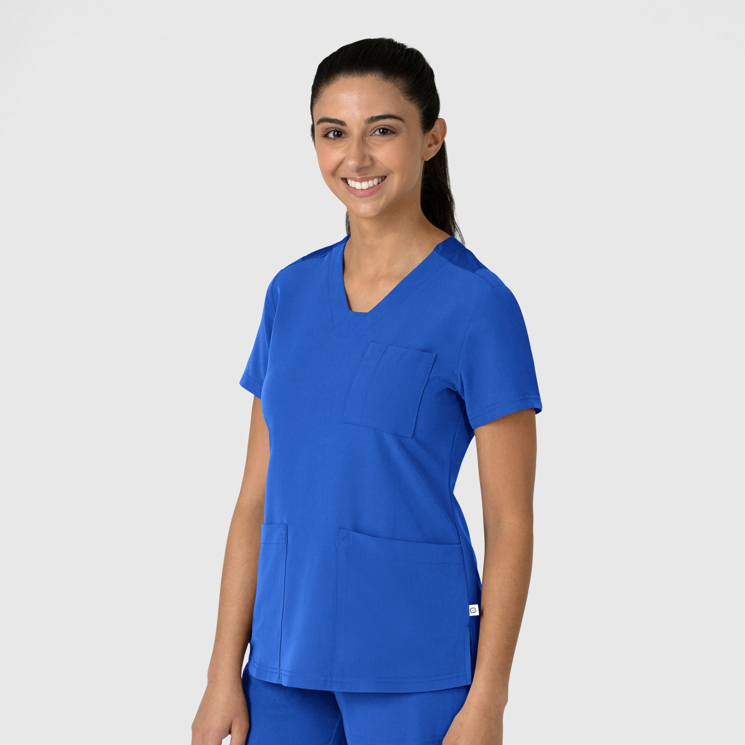 Casacca donna 6132 scollo a V royal blue