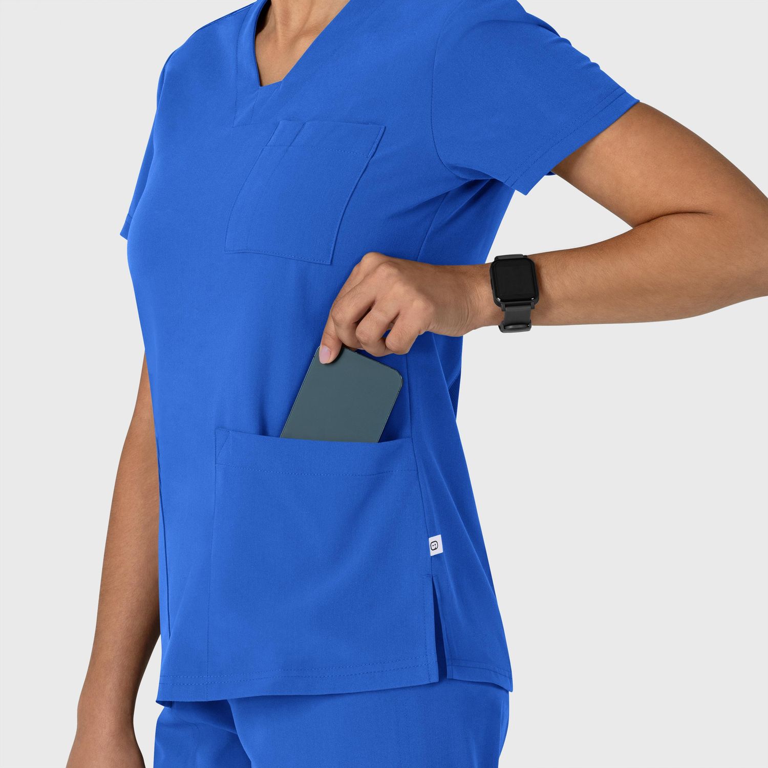Casacca donna 6132 scollo a V royal blue