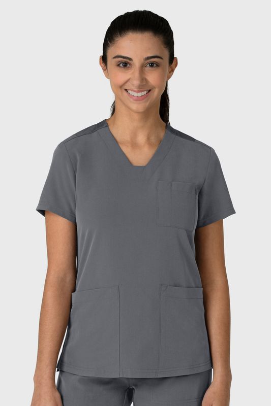 Casacca donna 6132 scollo a V pewter