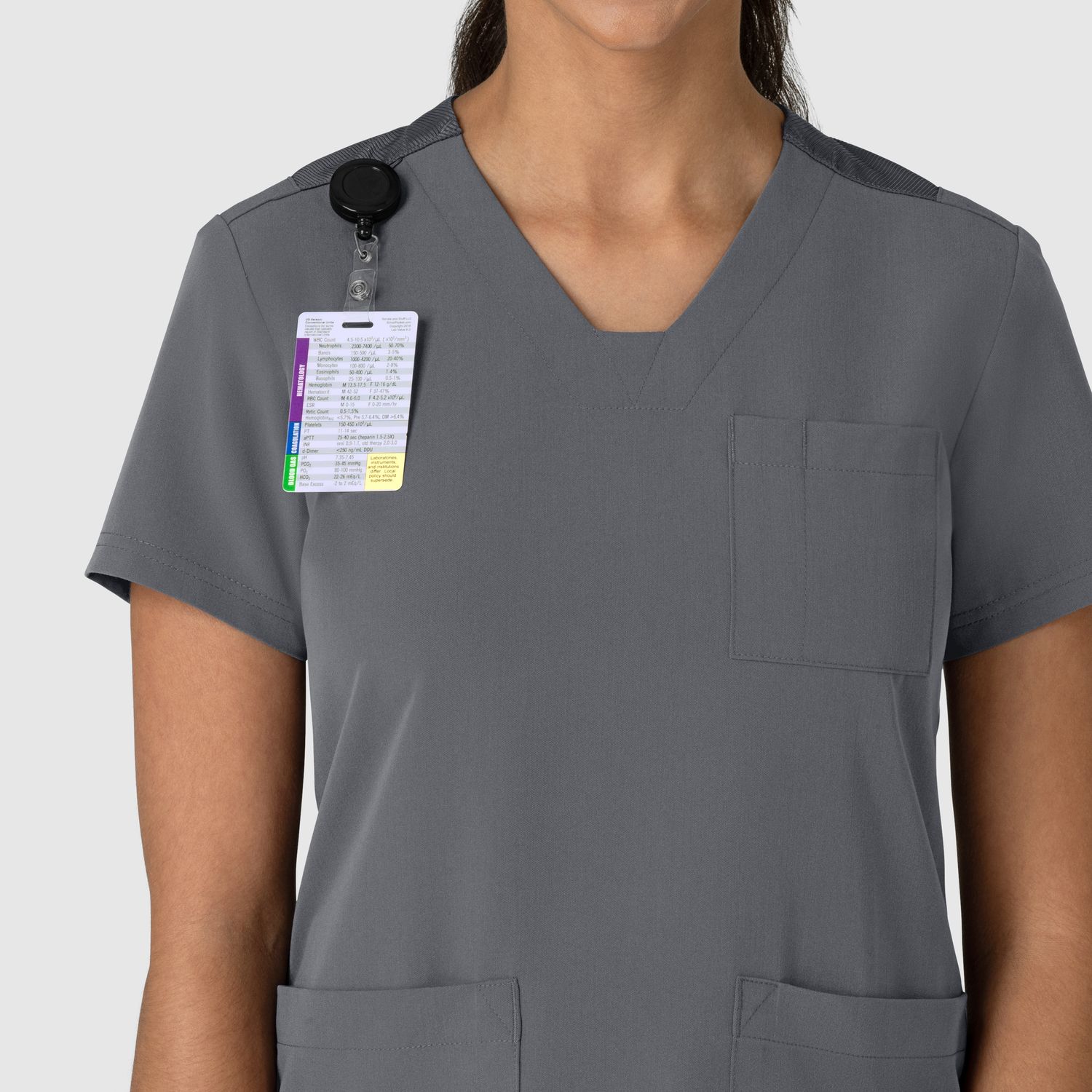 Casacca donna 6132 scollo a V pewter