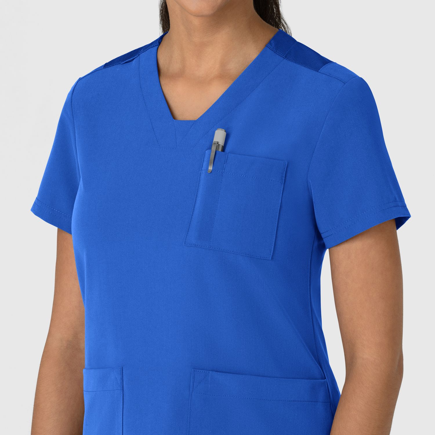Casacca donna 6132 scollo a V royal blue
