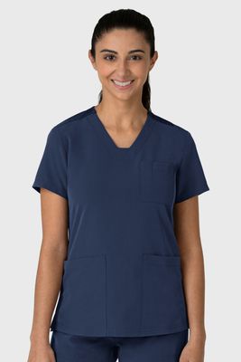 Casacca donna 6132 scollo a V navy blue