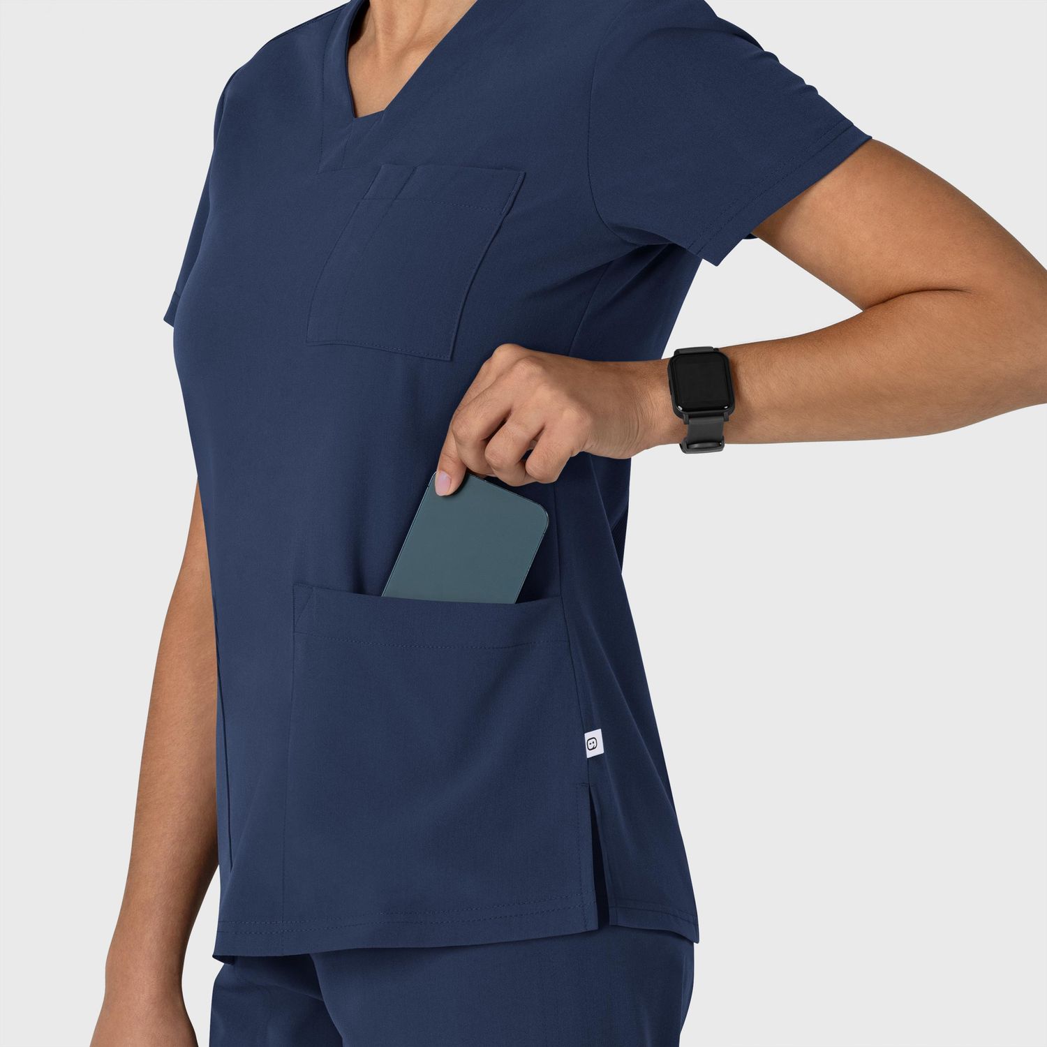 Casacca donna 6132 scollo a V navy blue