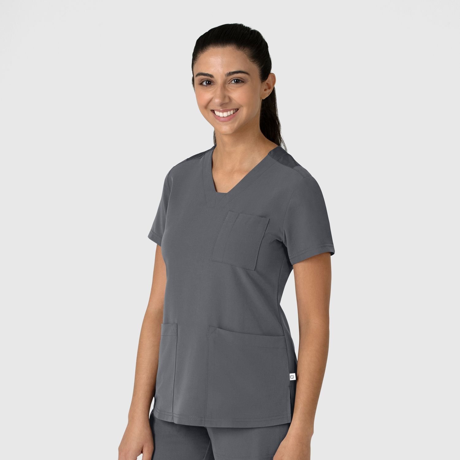 Casacca donna 6132 scollo a V pewter