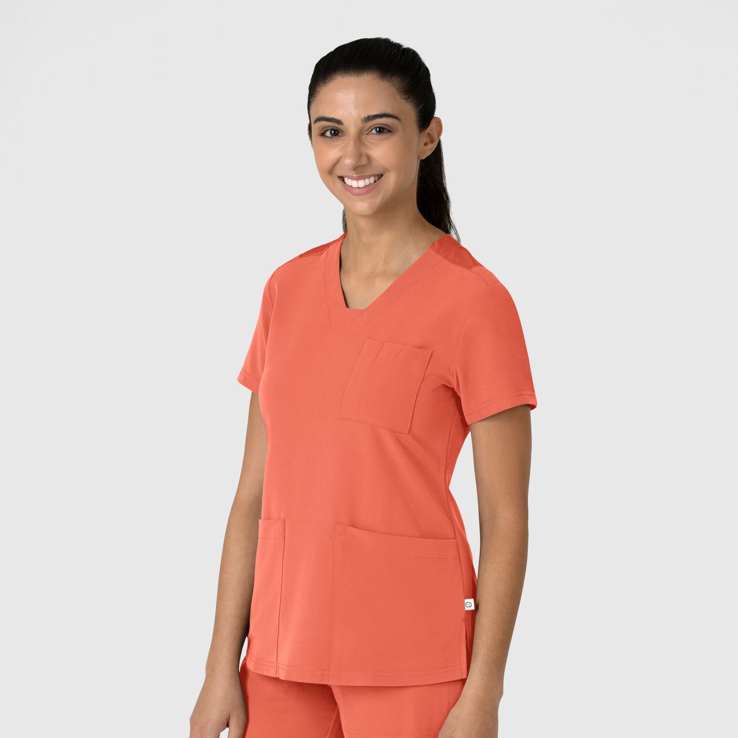 Casacca donna 6132 scollo a V sugar coral