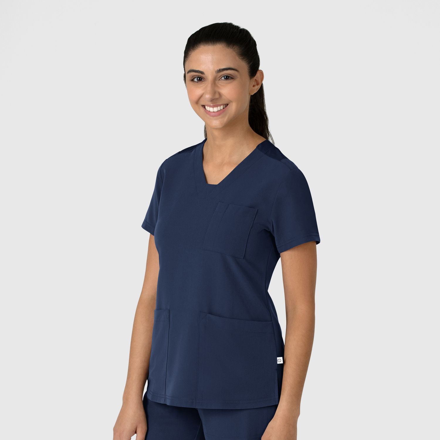 Casacca donna 6132 scollo a V navy blue