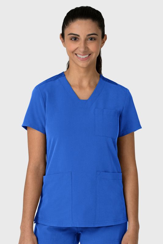 Casacca donna 6132 scollo a V royal blue