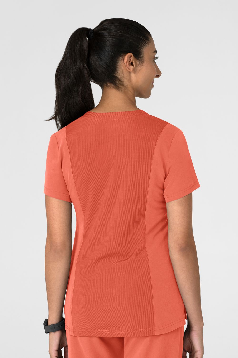 Casacca donna 6132 scollo a V sugar coral