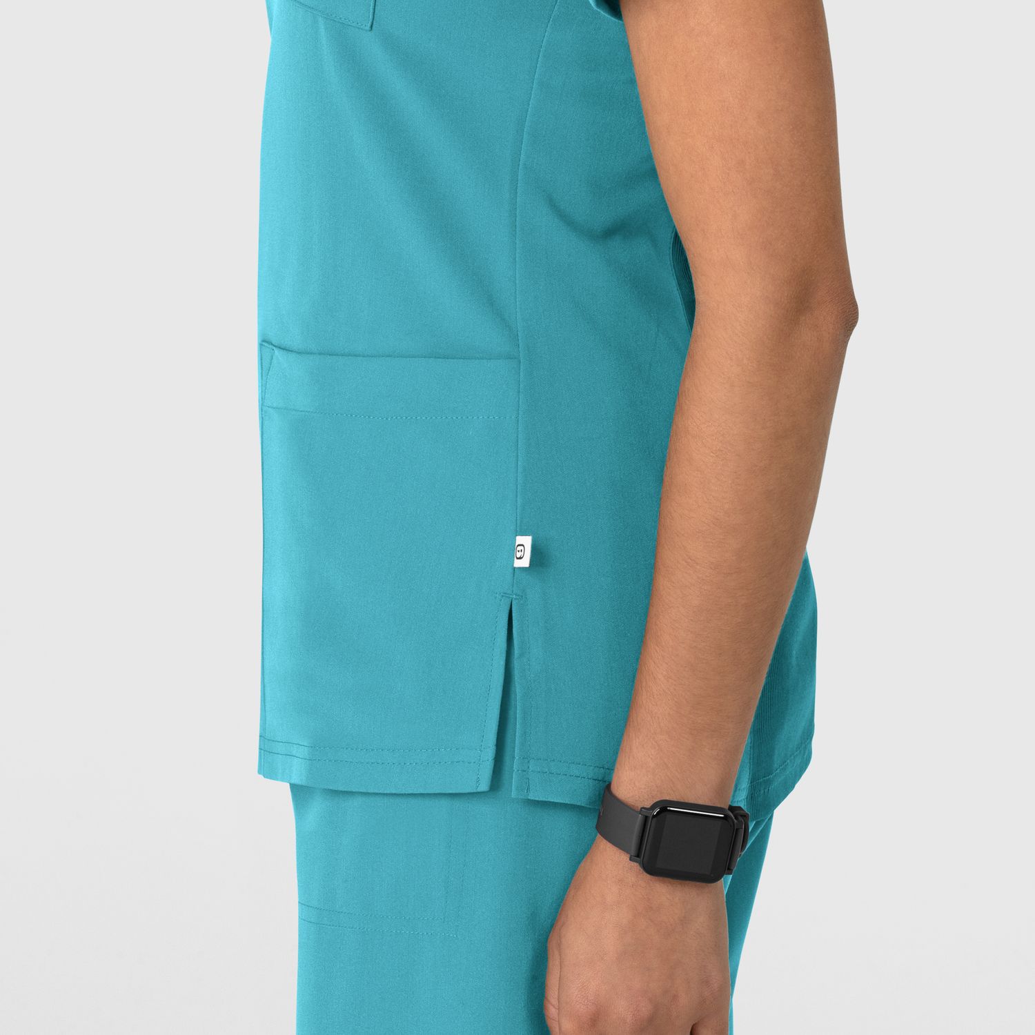 Casacca donna 6132 scollo a V teal blue