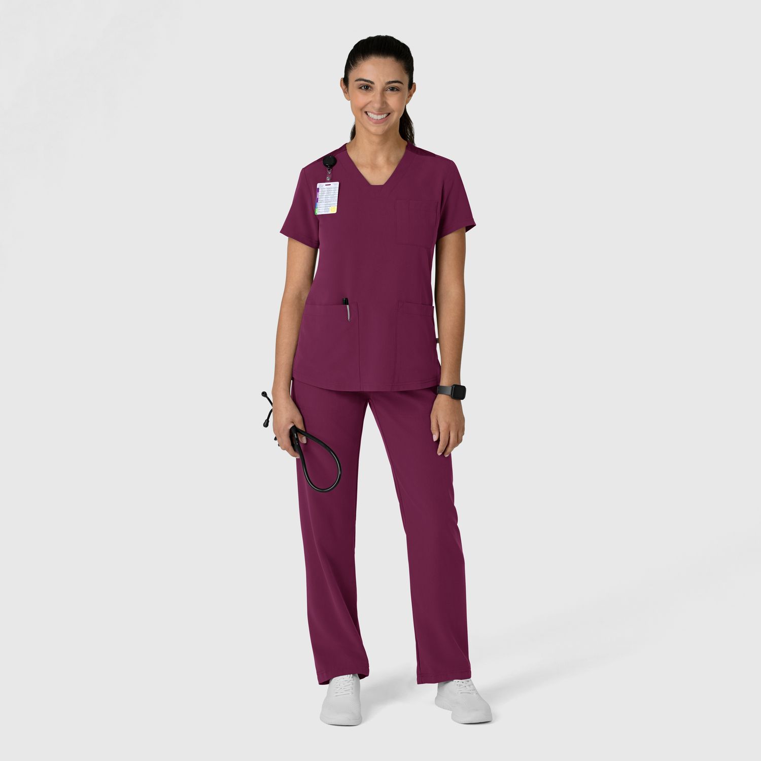Casacca donna 6132 scollo a V wine