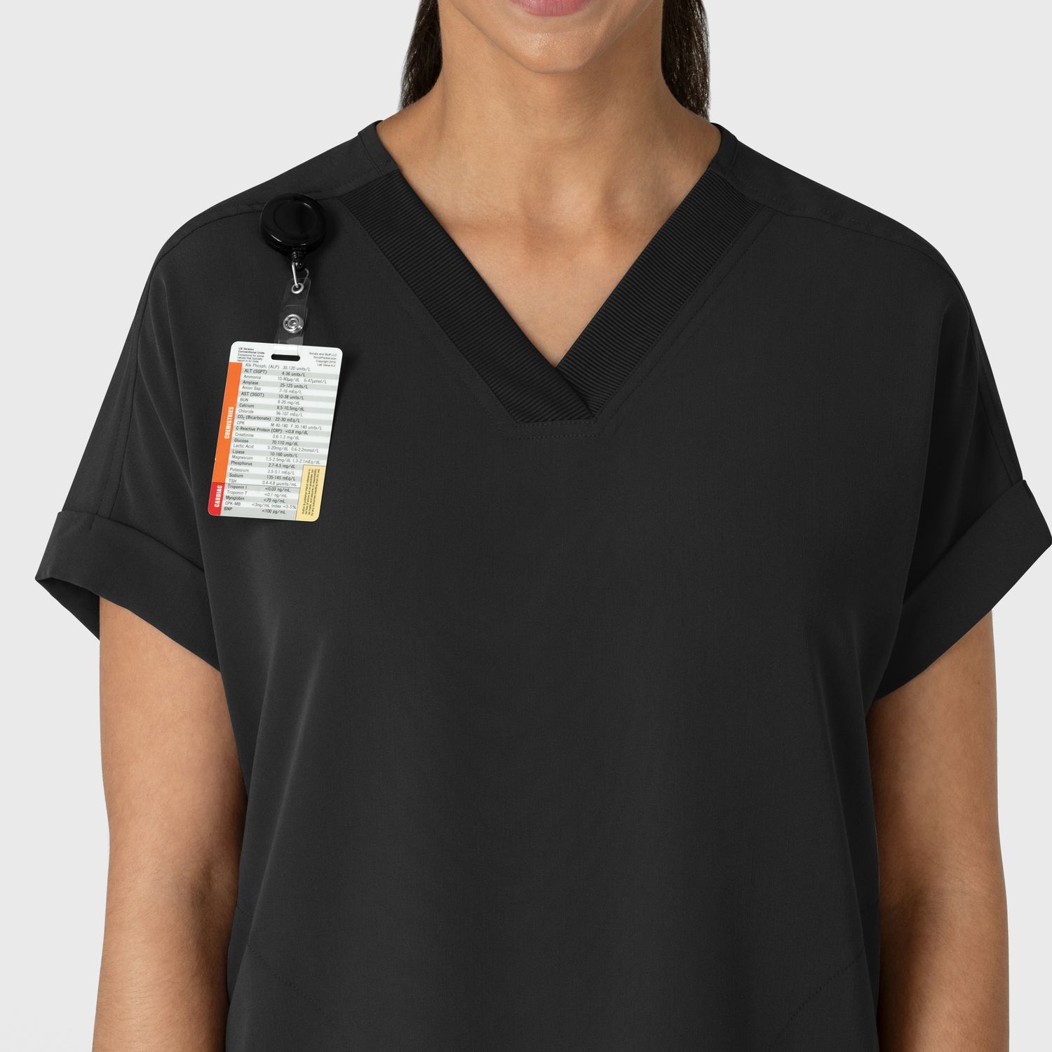 Casacca donna 6232 scollo a V spalle basse black