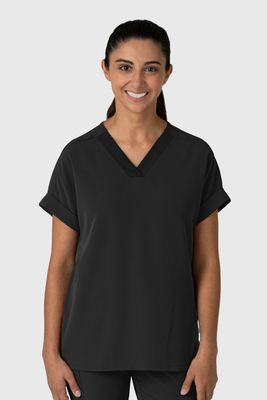 Casacca donna 6232 scollo a V spalle basse black