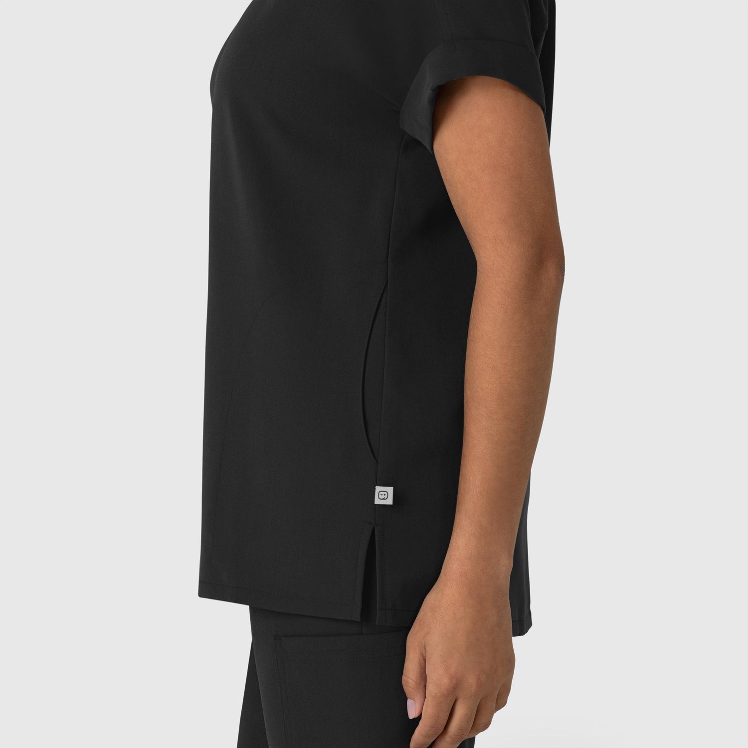 Casacca donna 6232 scollo a V spalle basse black