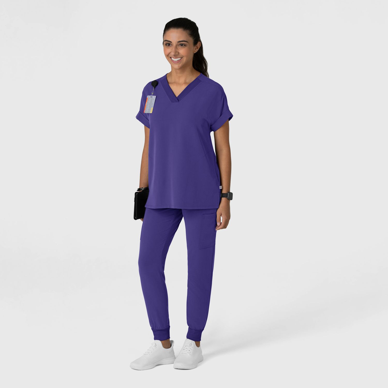Casacca donna 6232 scollo a V spalle basse grape