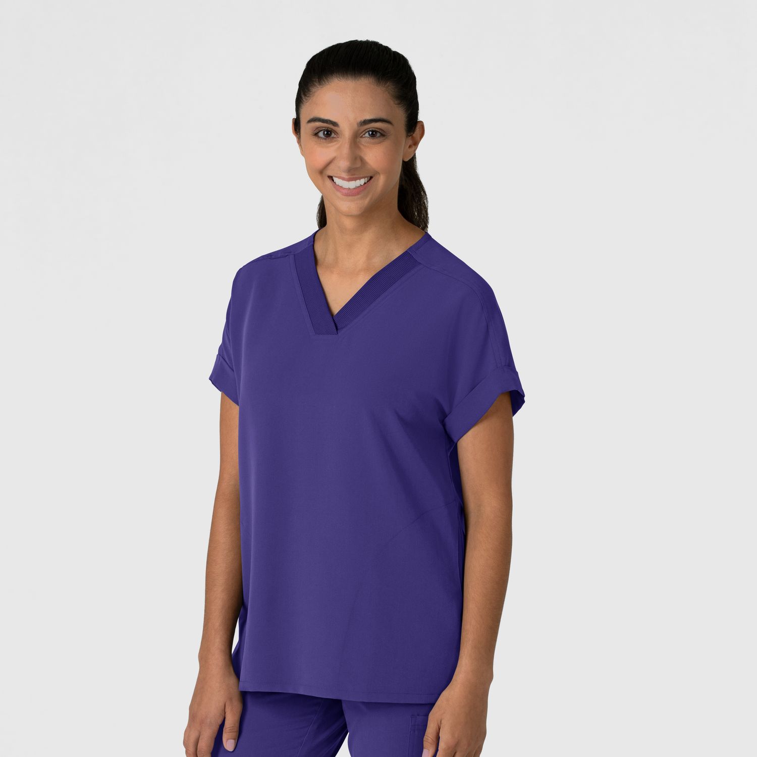 Casacca donna 6232 scollo a V spalle basse grape
