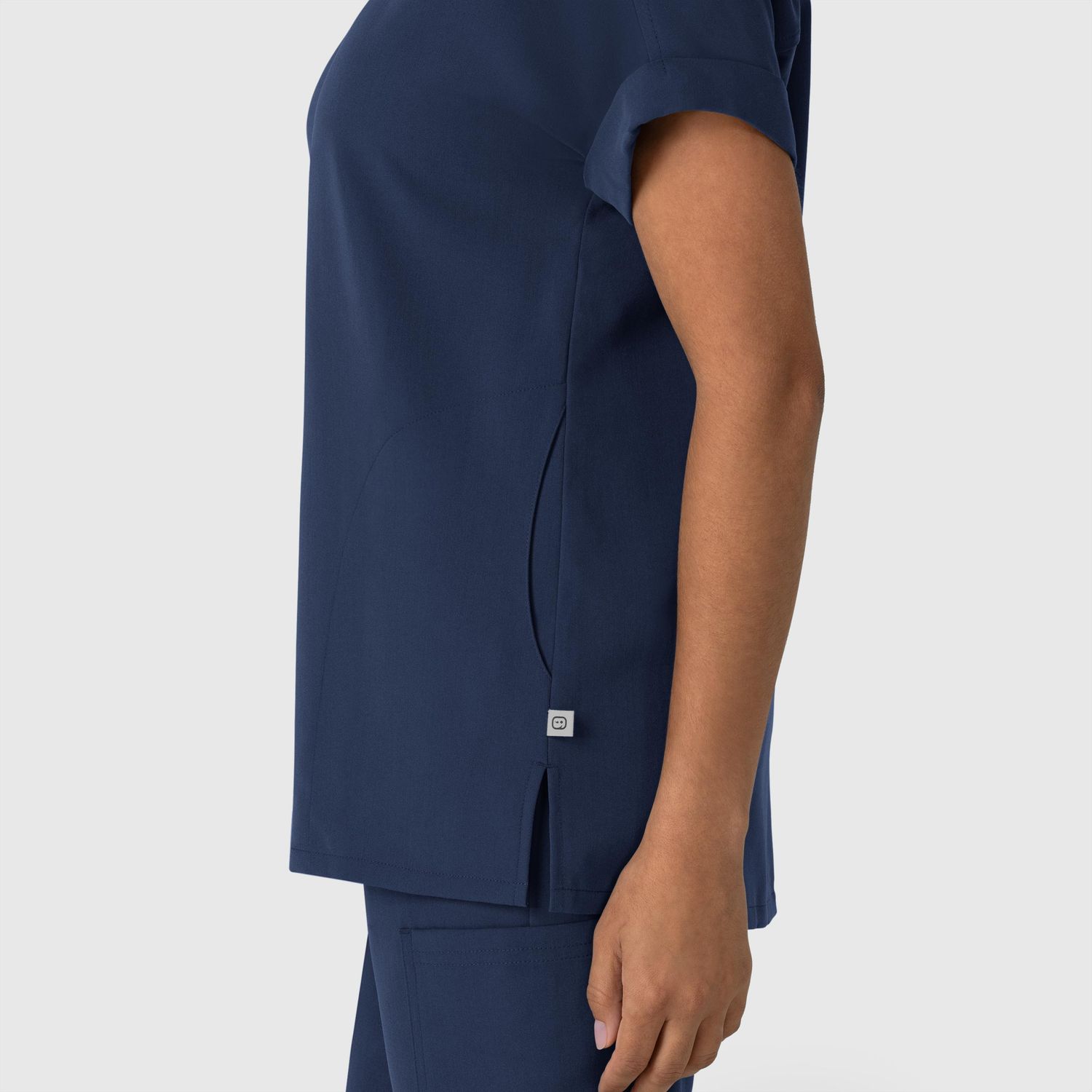 Casacca donna 6232 scollo a V spalle basse navy blue
