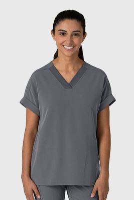 Casacca donna 6232 scollo a V spalle basse pewter