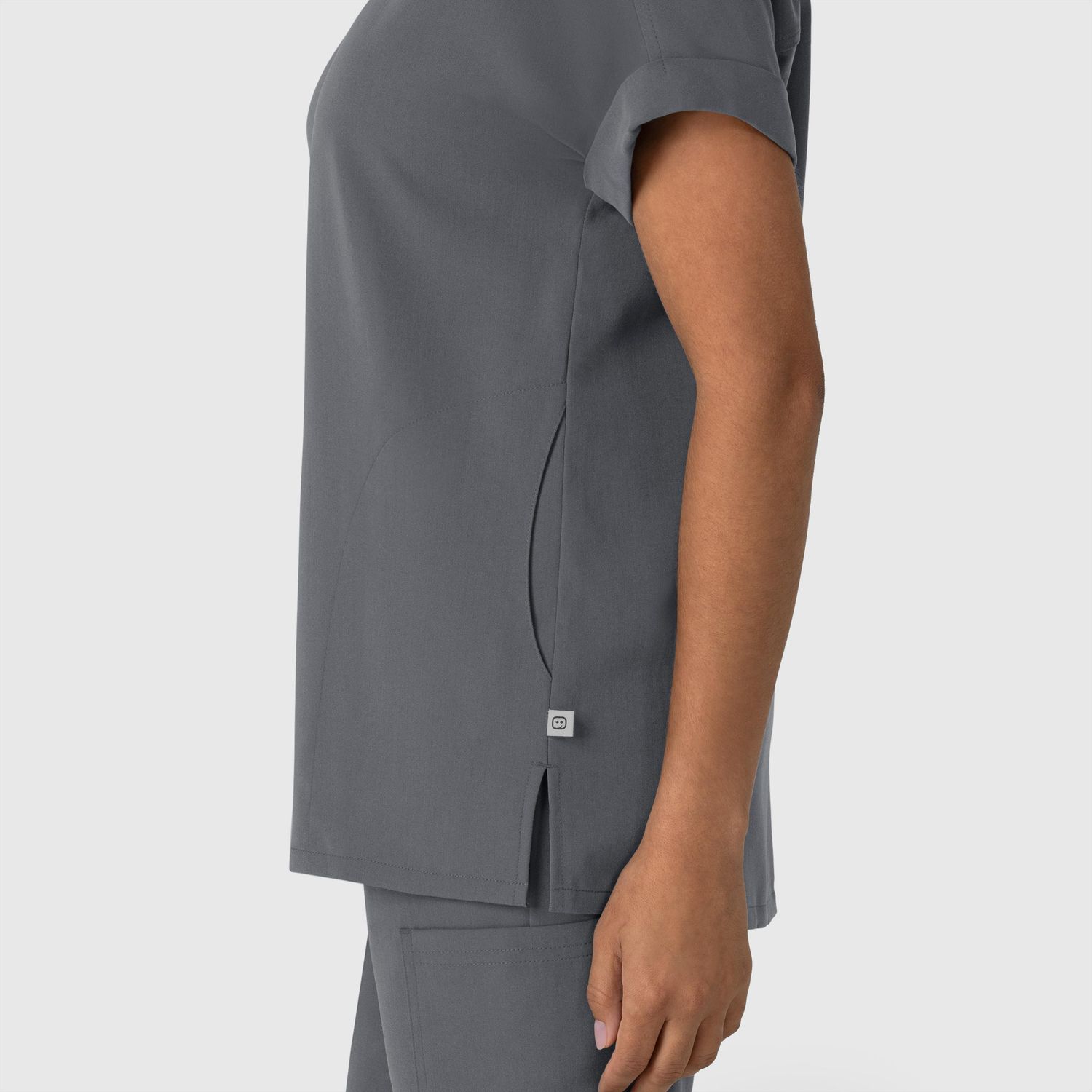 Casacca donna 6232 scollo a V spalle basse pewter