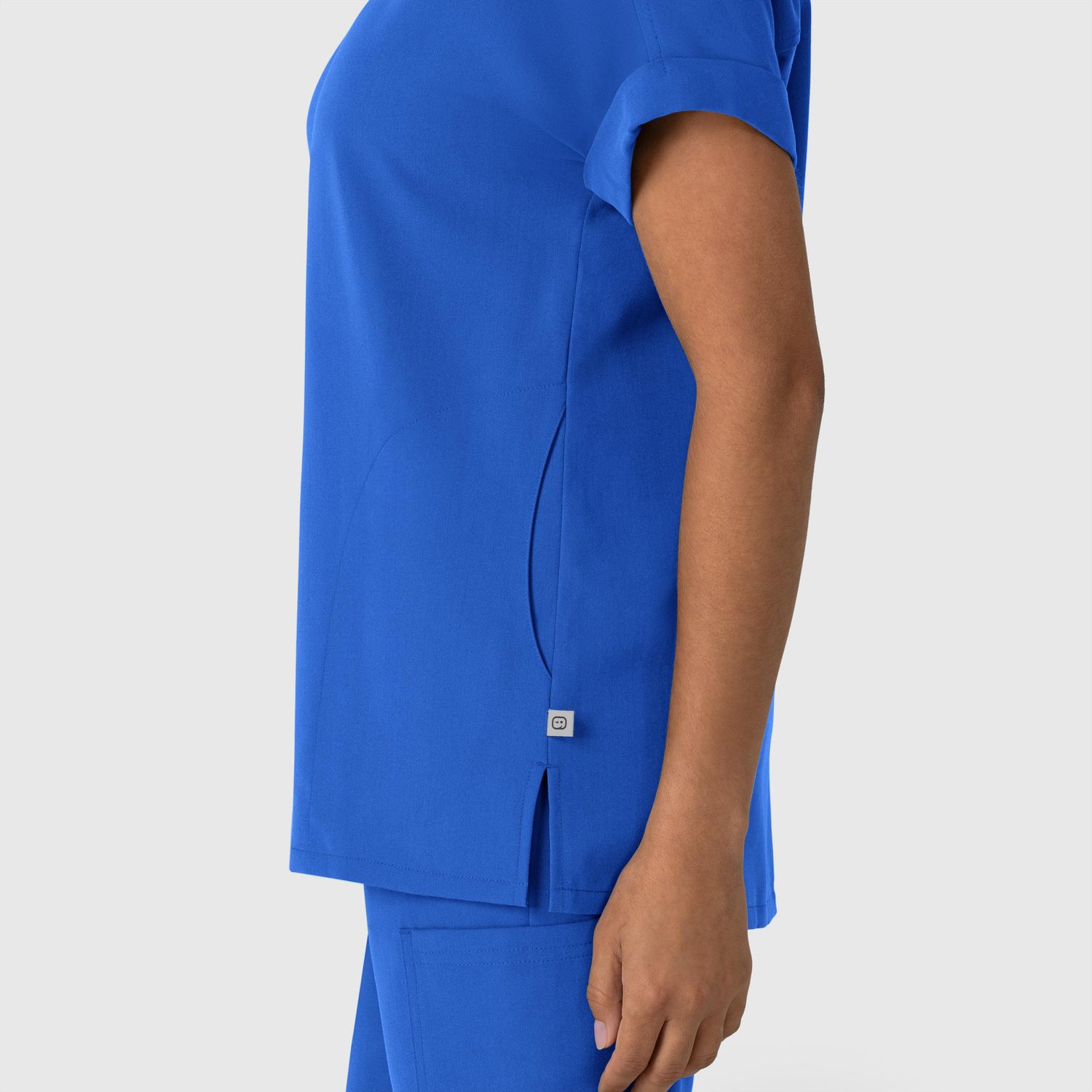 Casacca donna 6232 scollo a V spalle basse royal blue