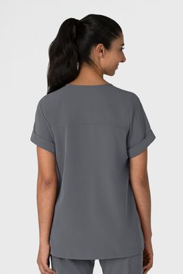 Casacca donna 6232 scollo a V spalle basse pewter