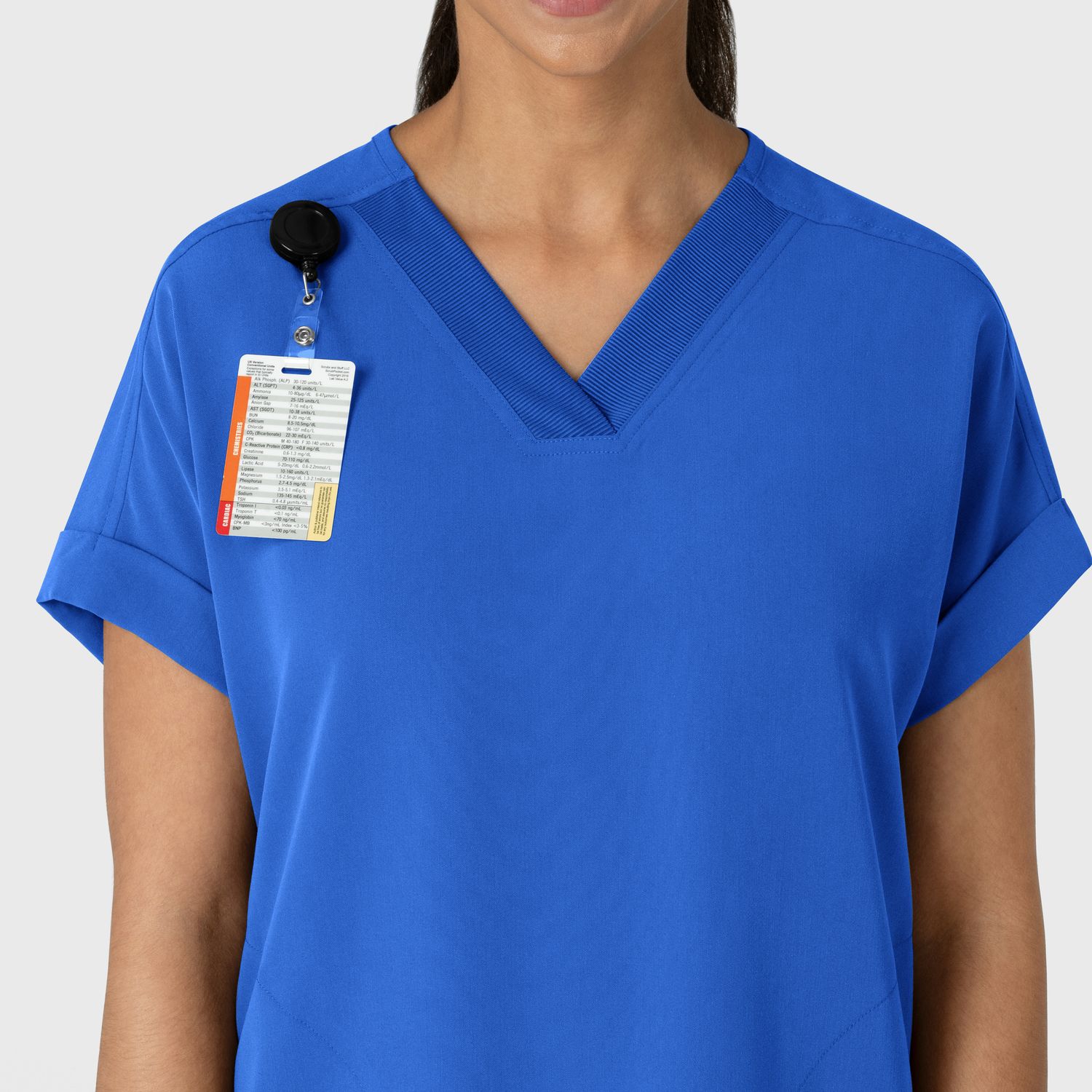 Casacca donna 6232 scollo a V spalle basse royal blue