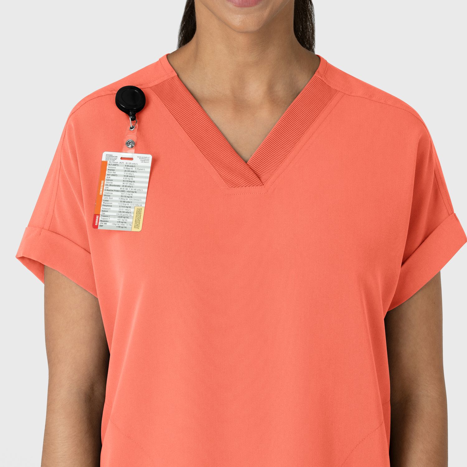 Casacca donna 6232 scollo a V spalle basse sugar coral