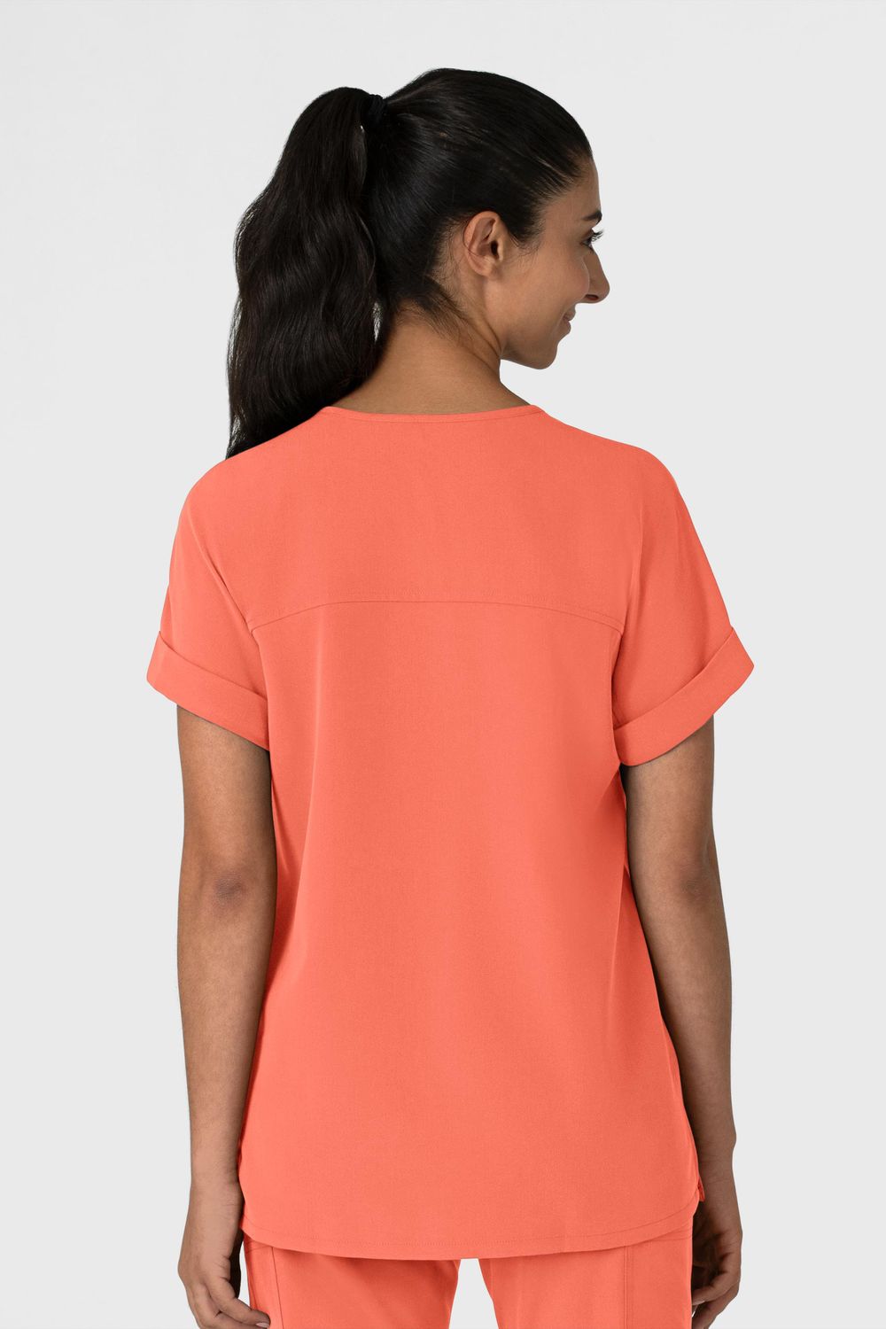 Casacca donna 6232 scollo a V spalle basse sugar coral