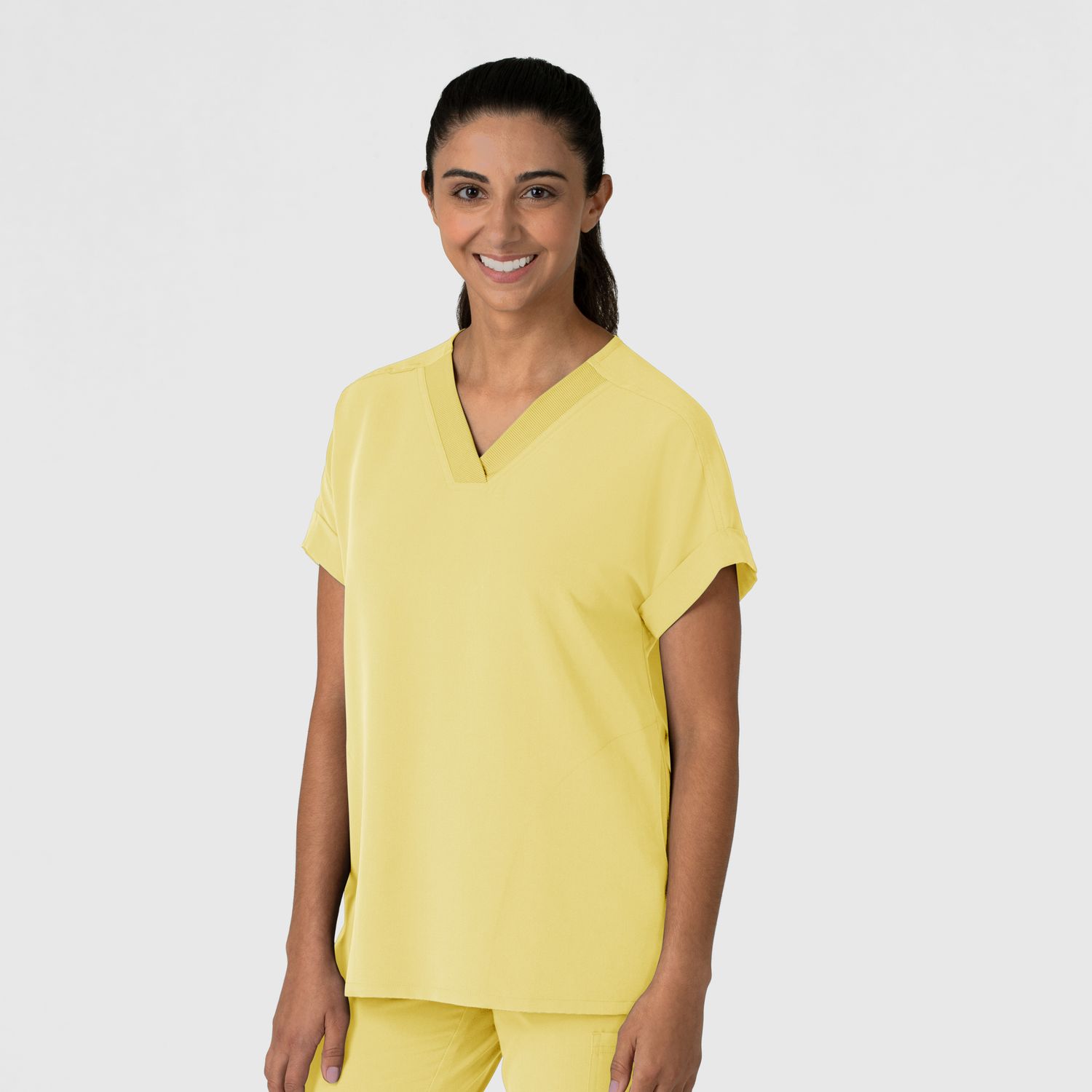 Casacca donna 6232 scollo a V spalle basse sunrise yellow